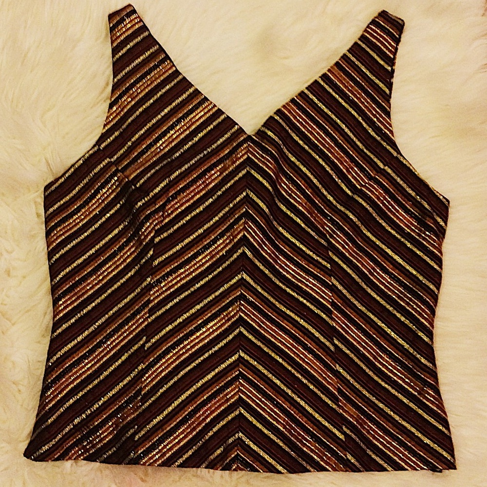 COPY - 💖VTG💖STUNNING 80’s💖metallic striped top💖M-L